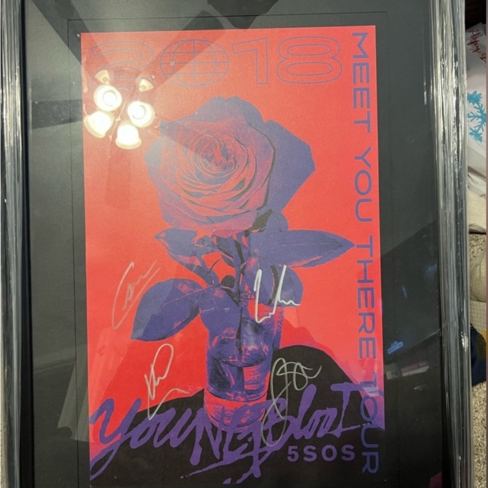 Framed signed poster